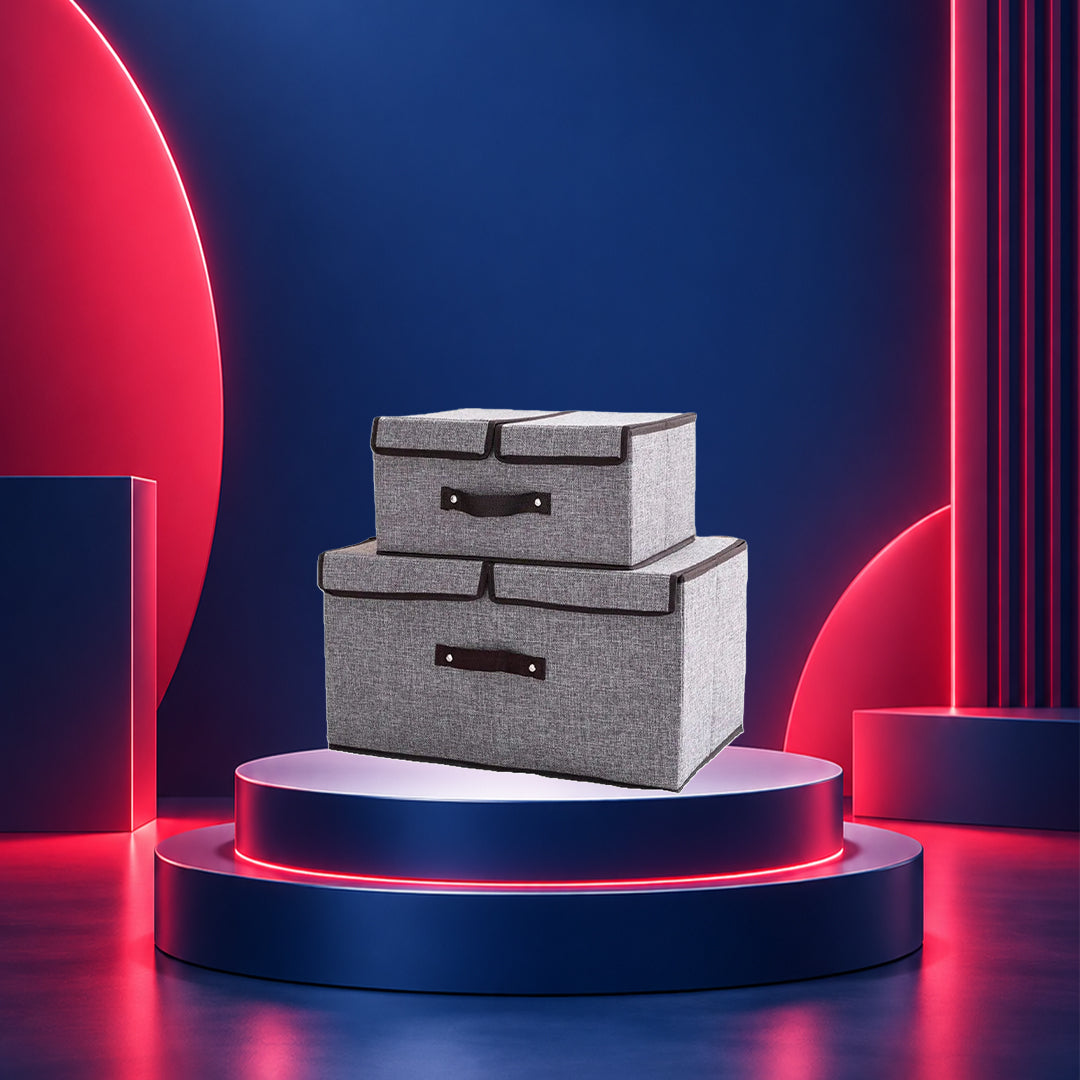 NexaMart Foldable Fabric Storage Box with Dividers