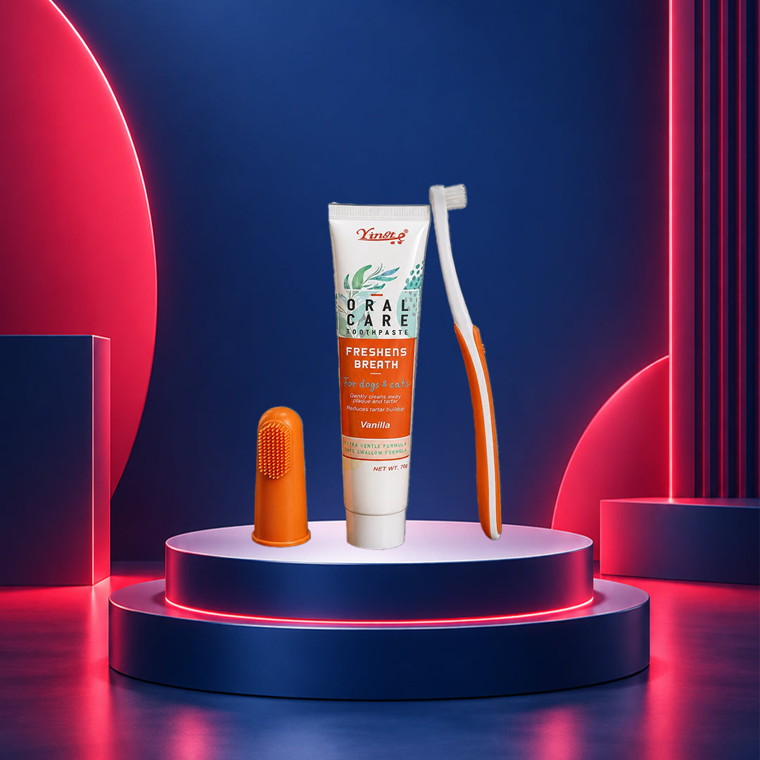 NexaMart Pet Dental Care Toothpaste and Toothbrush Set