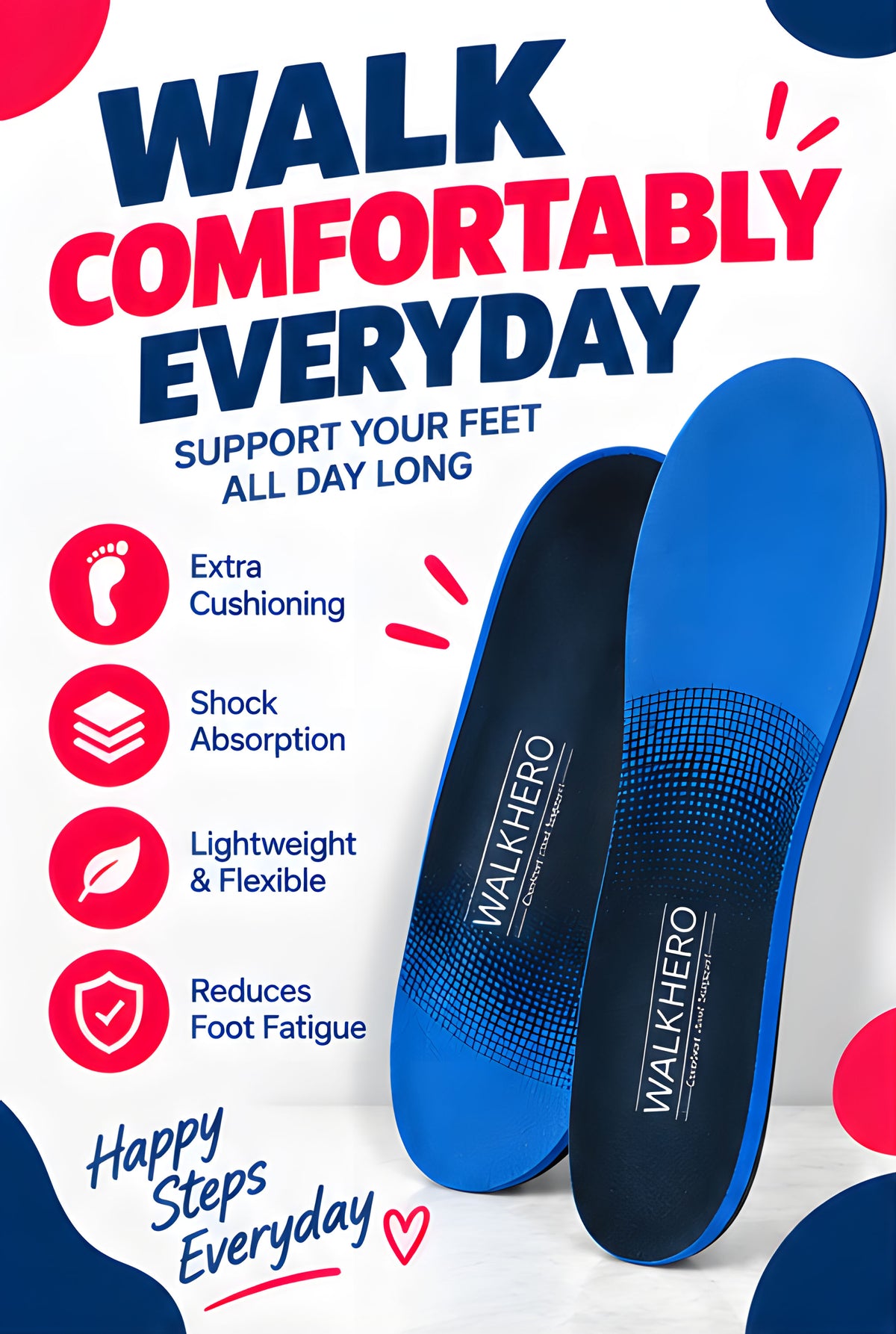 NexaMart Orthopedic Insoles for Plantar Fasciitis Relief