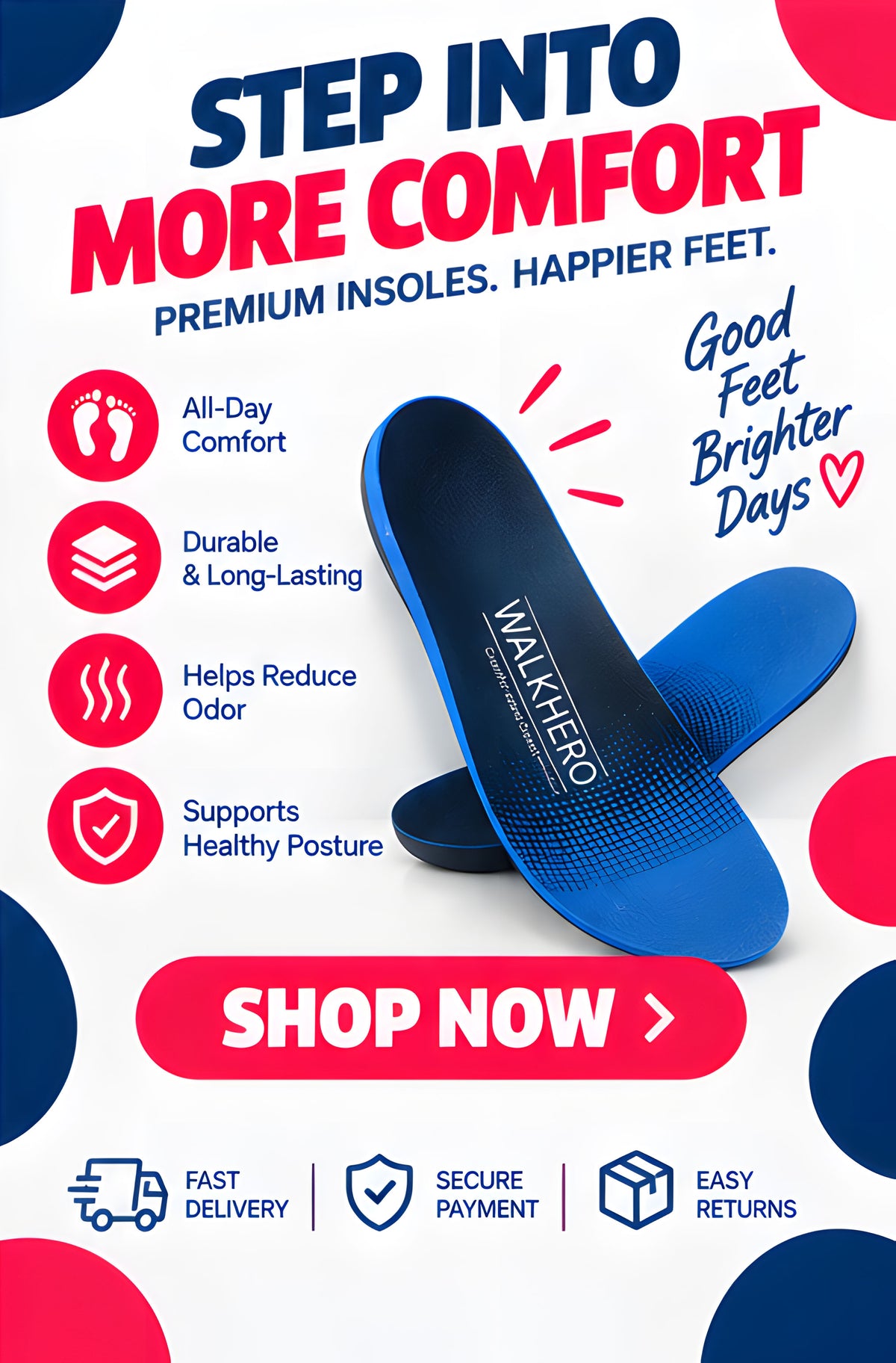 NexaMart Orthopedic Insoles for Plantar Fasciitis Relief