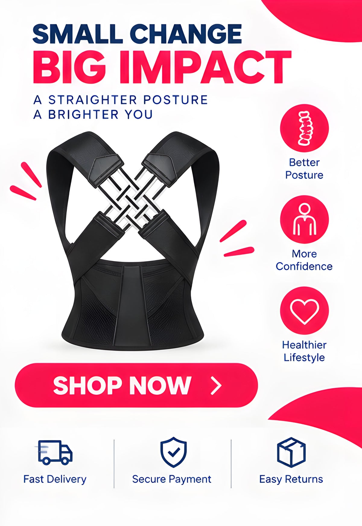 NexaMart Posture Corrector for Shoulder and Back Support