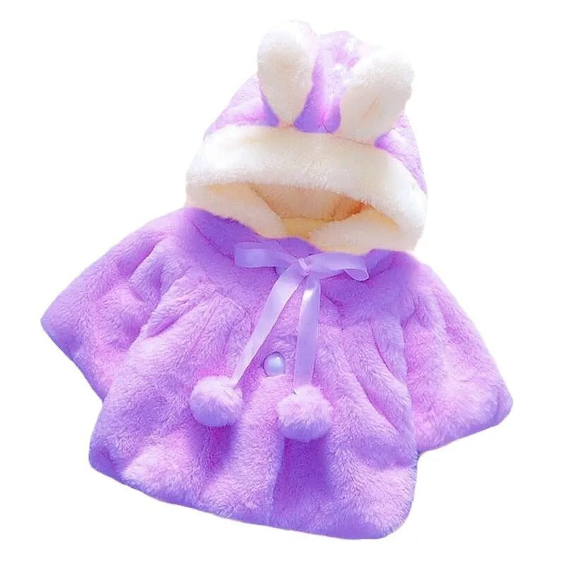 NexaMart Girls Faux Fur Hooded Coat