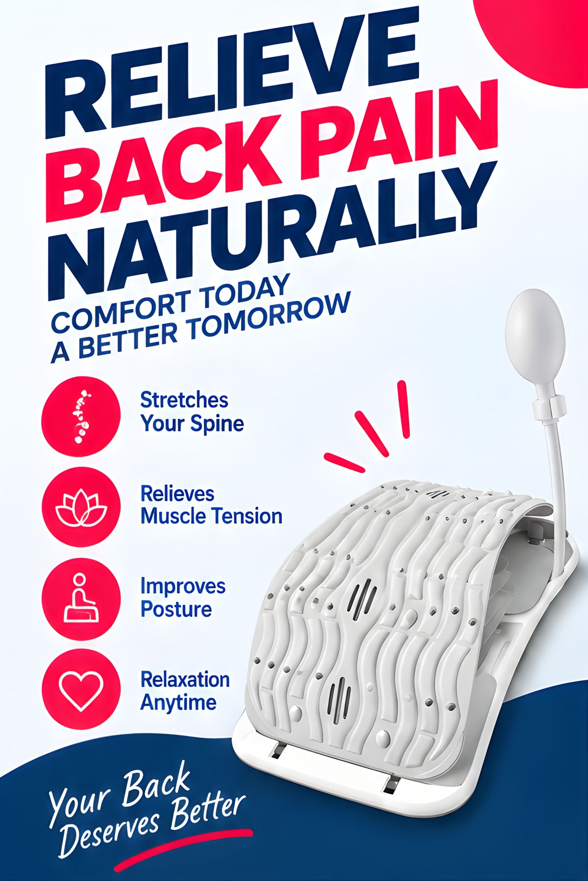 NexaMart Inflatable Lumbar Support Cushion