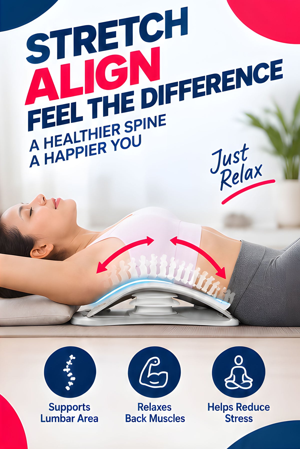 NexaMart Inflatable Lumbar Support Cushion