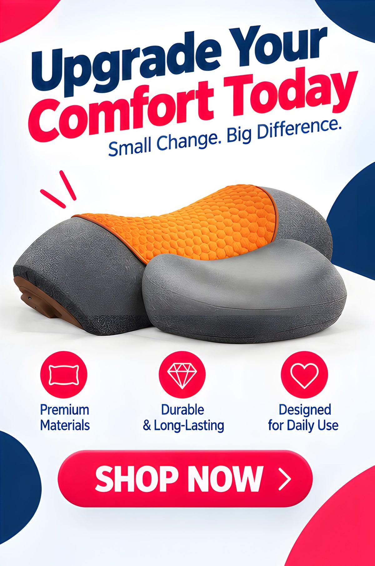 NexaMart Adjustable Heating Massage Neck Pillow with Memory Foam