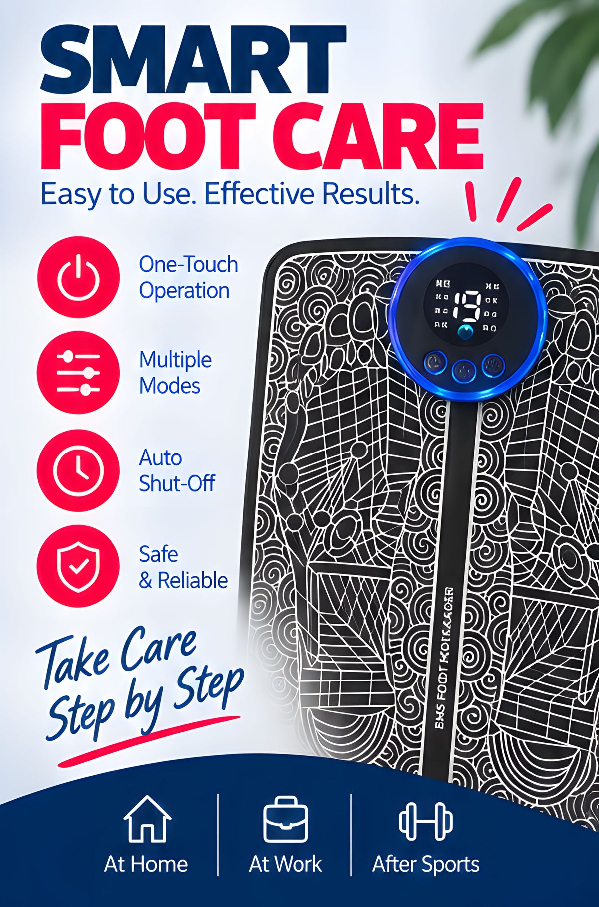 NexaMart EMS Foot Massage Pad with Pulse Technology