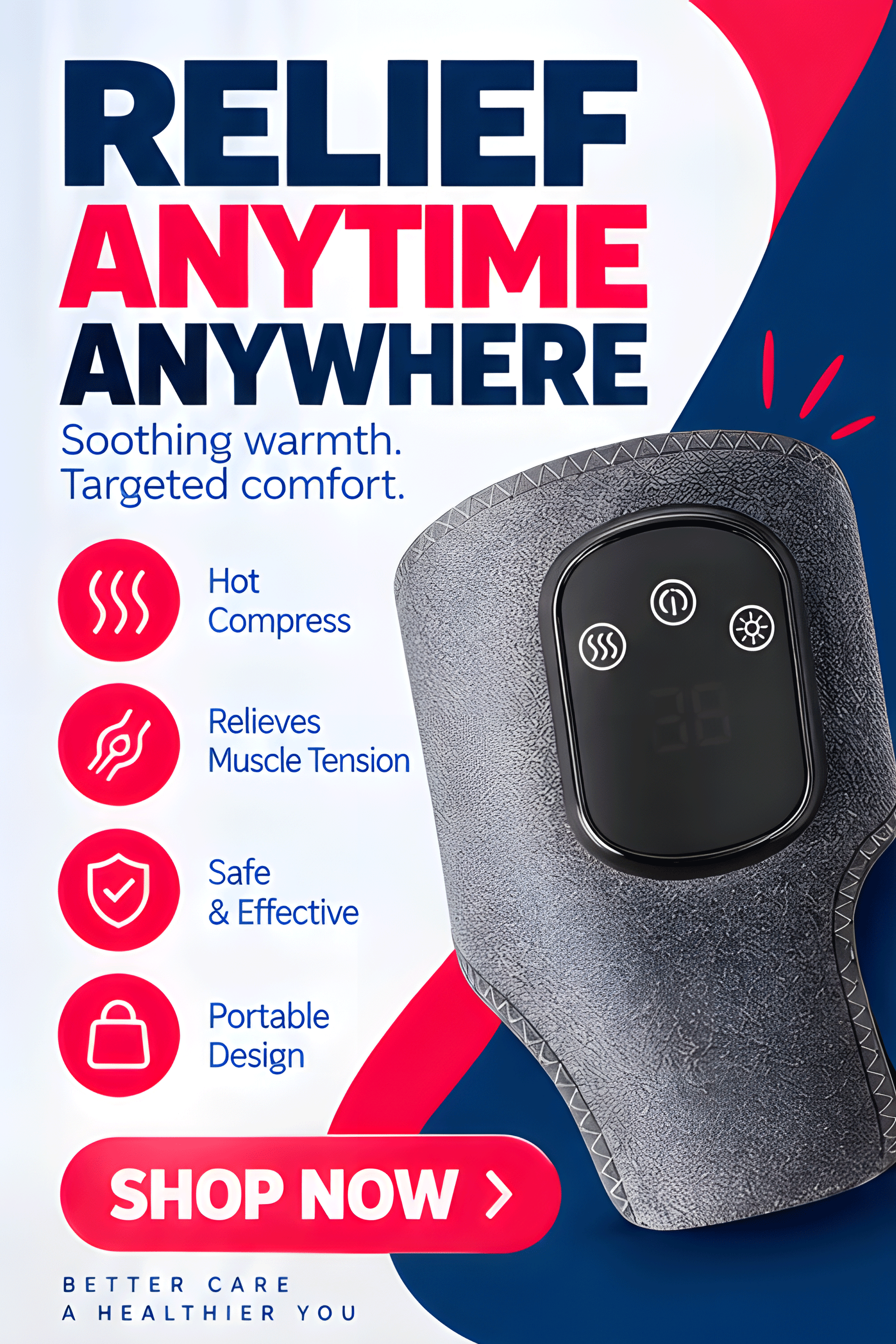 NexaMart Electric Heating Ankle Protector with Vibration Massage and Graphene Technology