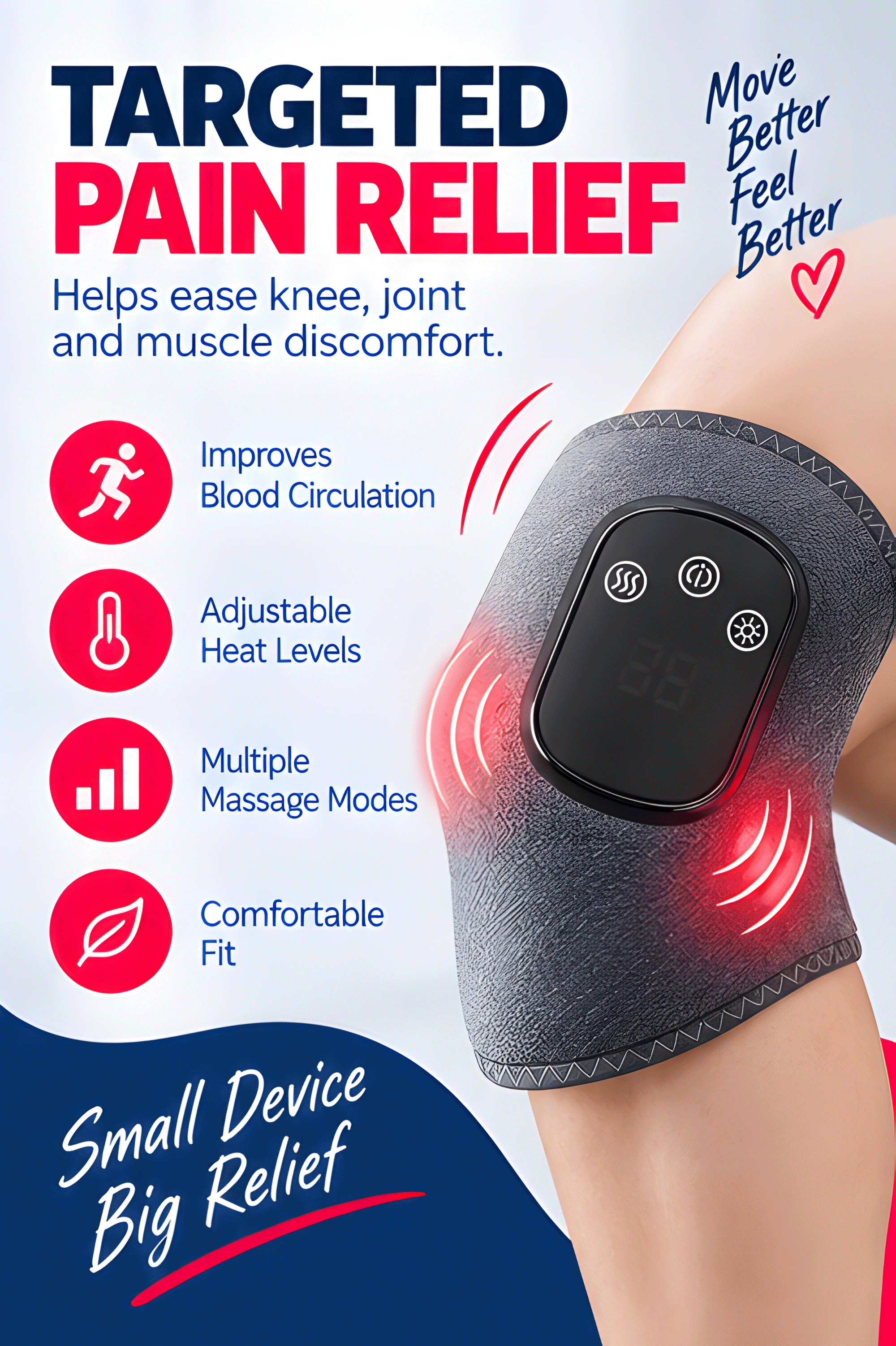 NexaMart Electric Heating Ankle Protector with Vibration Massage and Graphene Technology