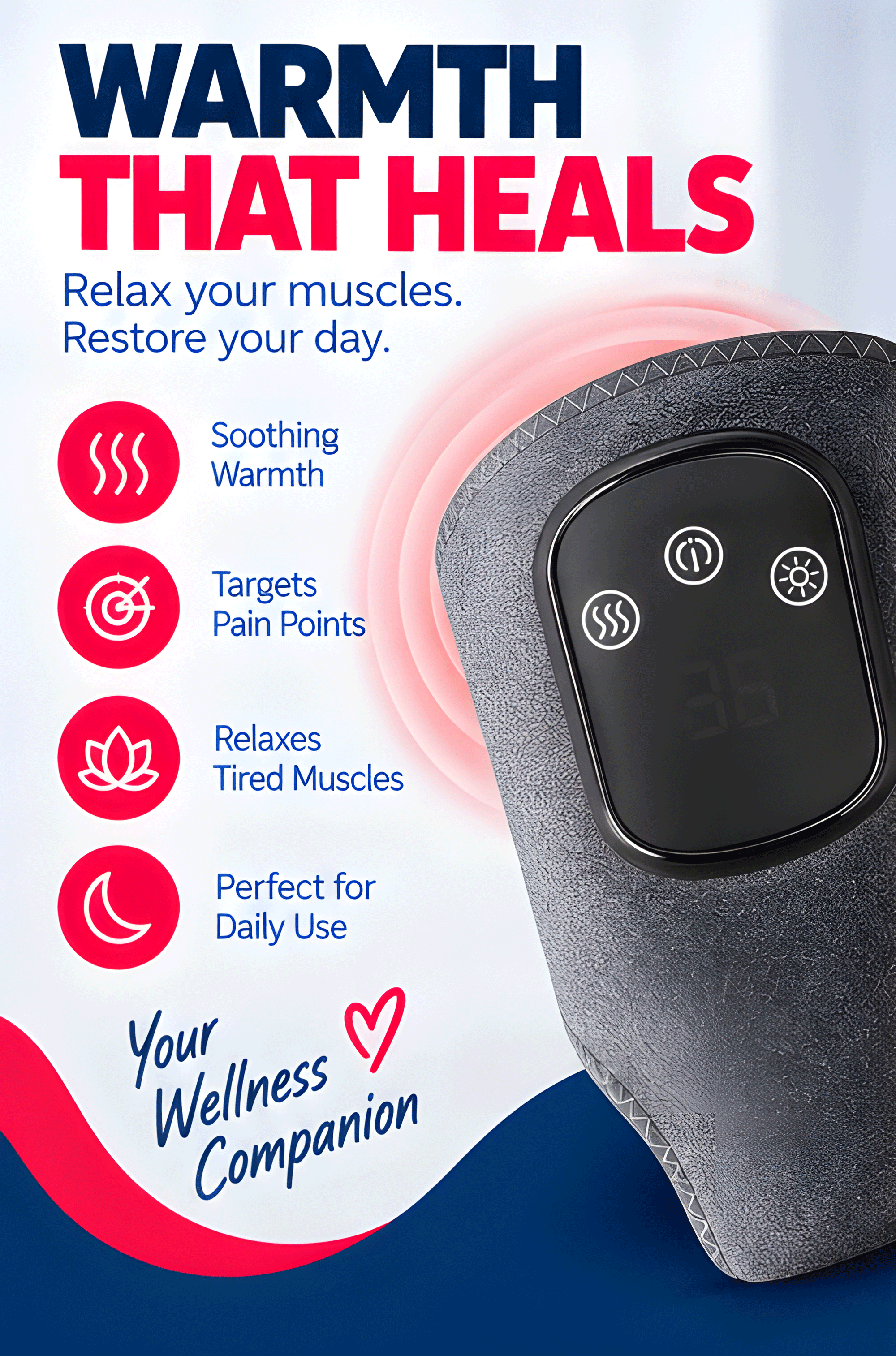 NexaMart Electric Heating Ankle Protector with Vibration Massage and Graphene Technology