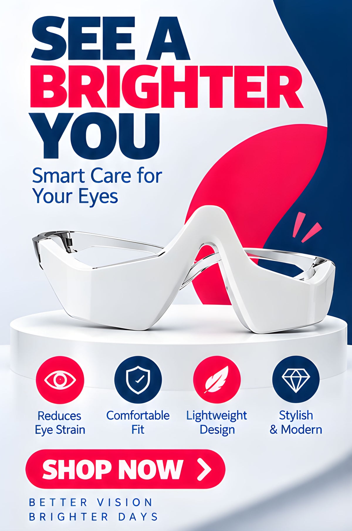 NexaMart Eye Red Light Therapy Glasses