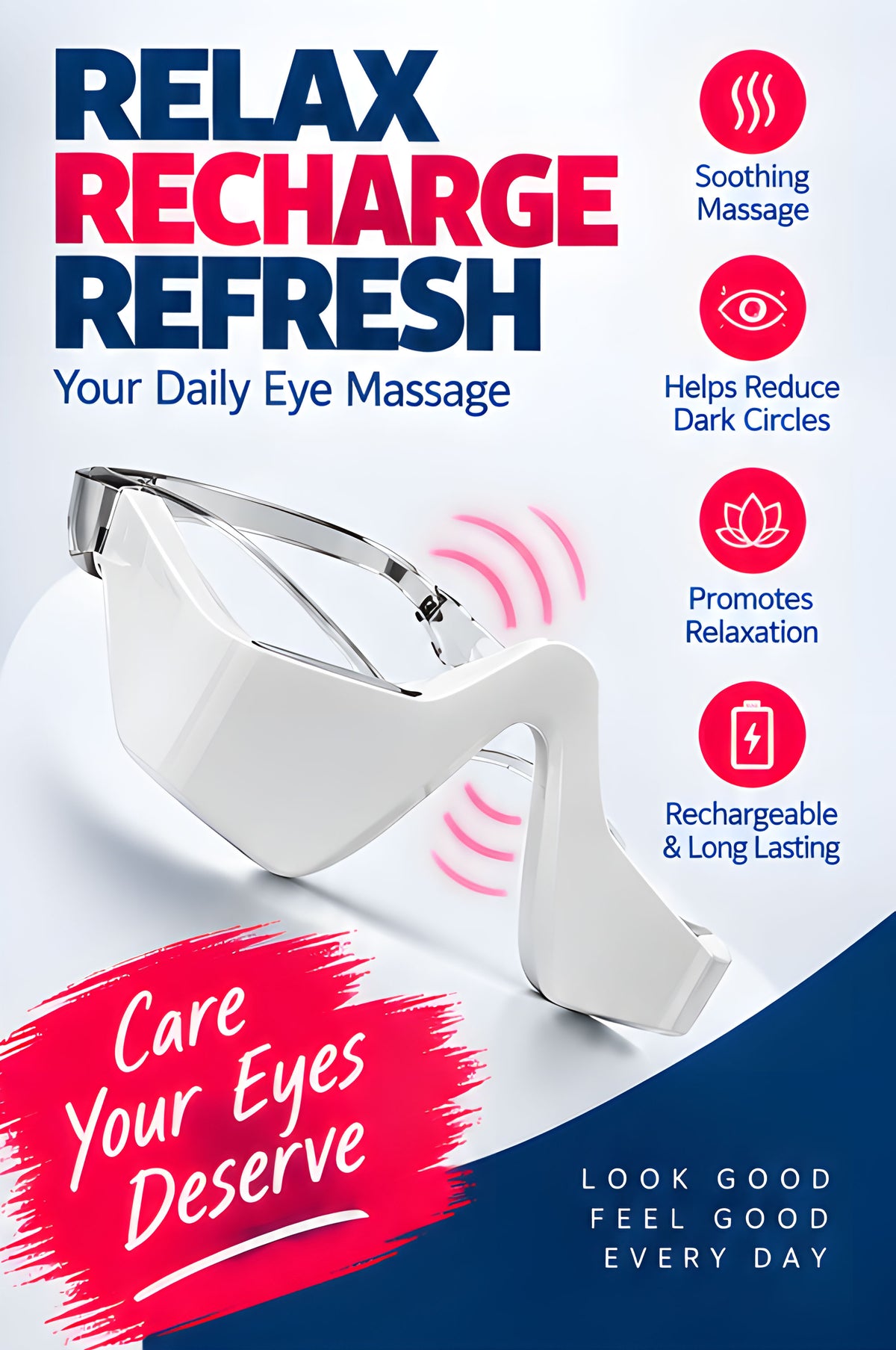 NexaMart Eye Red Light Therapy Glasses
