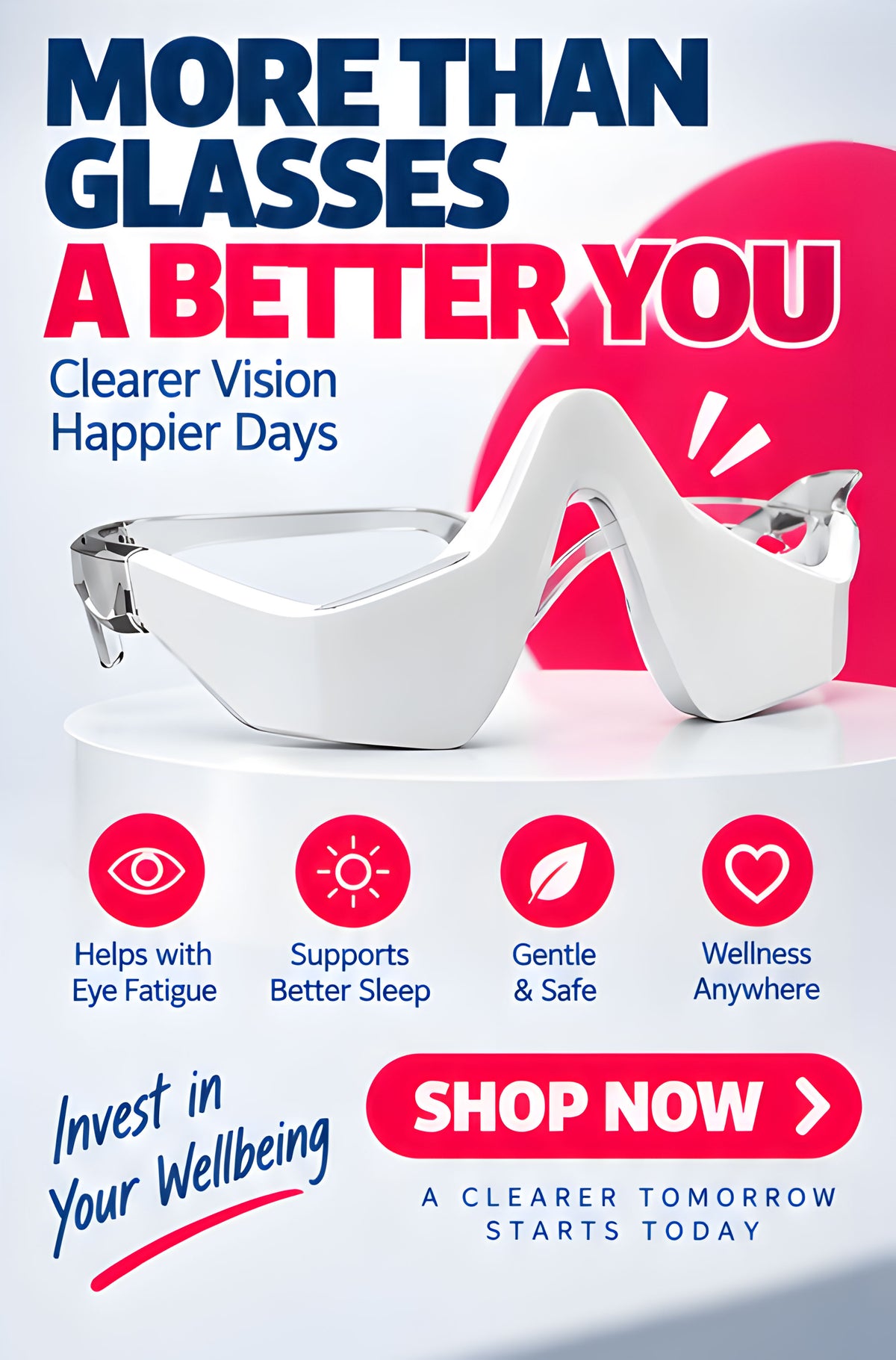 NexaMart Eye Red Light Therapy Glasses