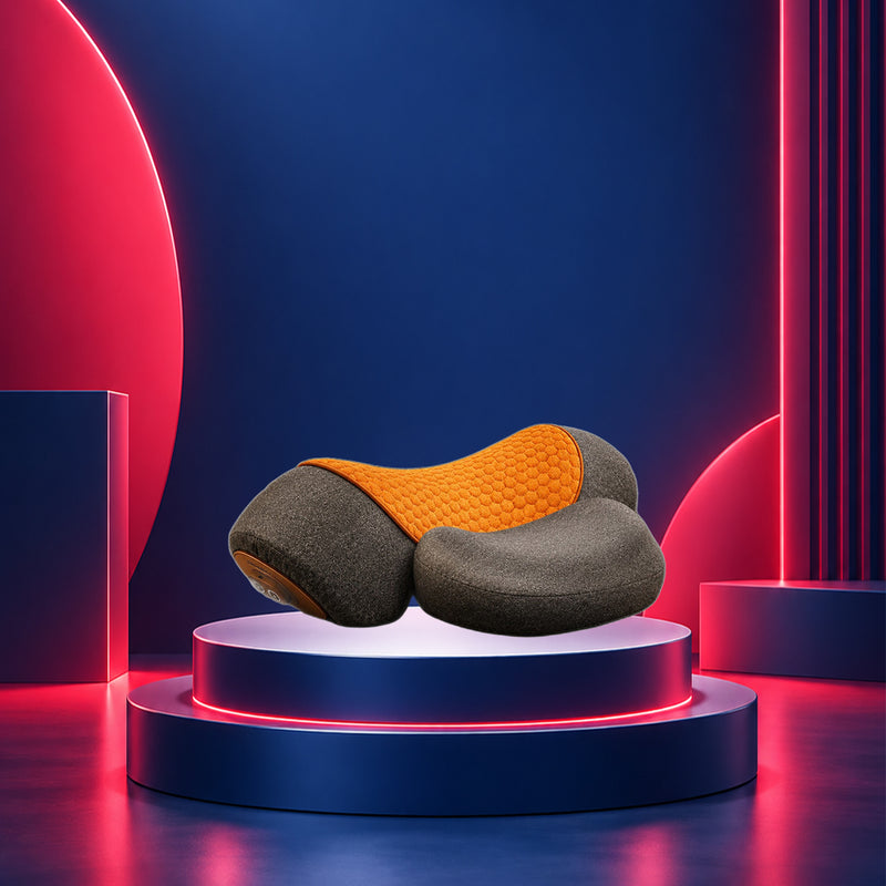 NexaMart Adjustable Heating Massage Neck Pillow with Memory Foam