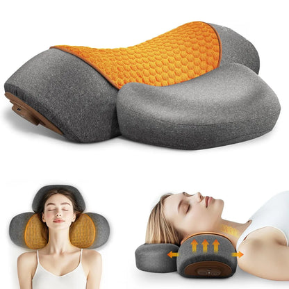 NexaMart Adjustable Heating Massage Neck Pillow with Memory Foam